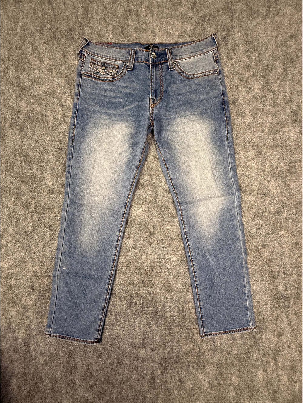 True Religion Relaxed Slim Light Blue Denim Jeans